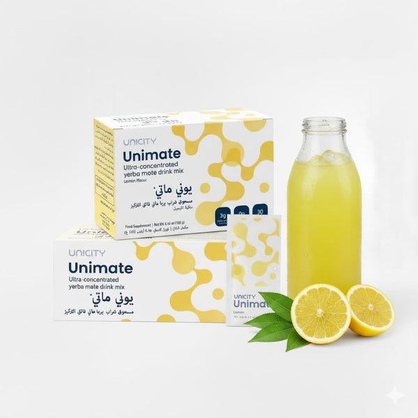 يونيميت مشروب طاقة طبيعي – تركيز وطاقة مستدامة بدون منبهات